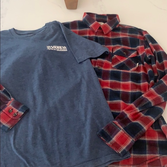 Vans Other - Vans t-shirt and flannel